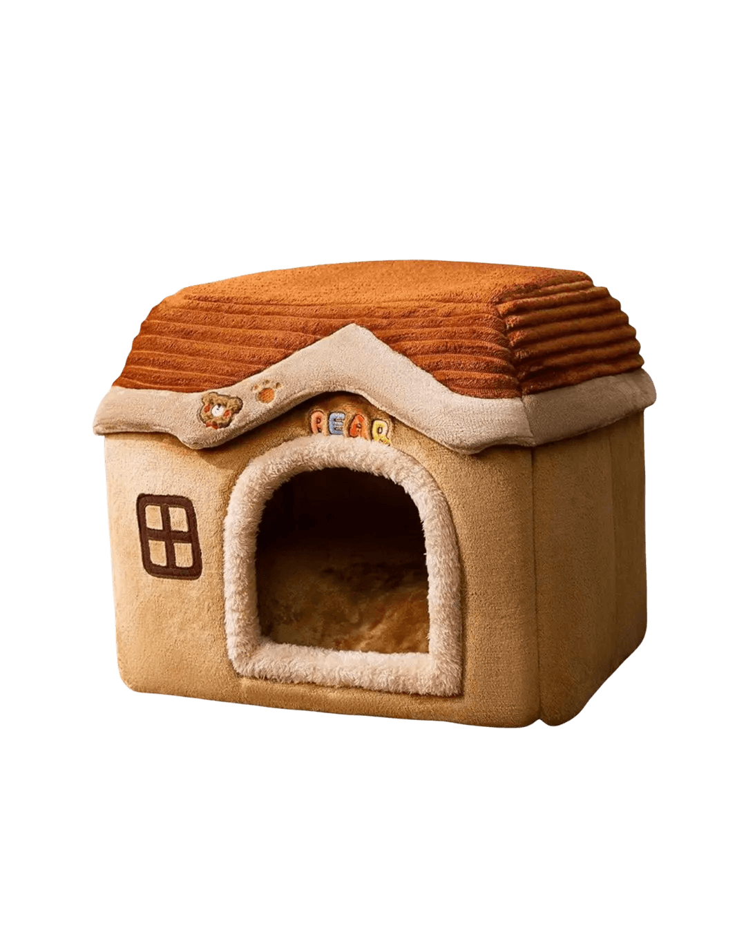 Brown Foldable Cat Bed L