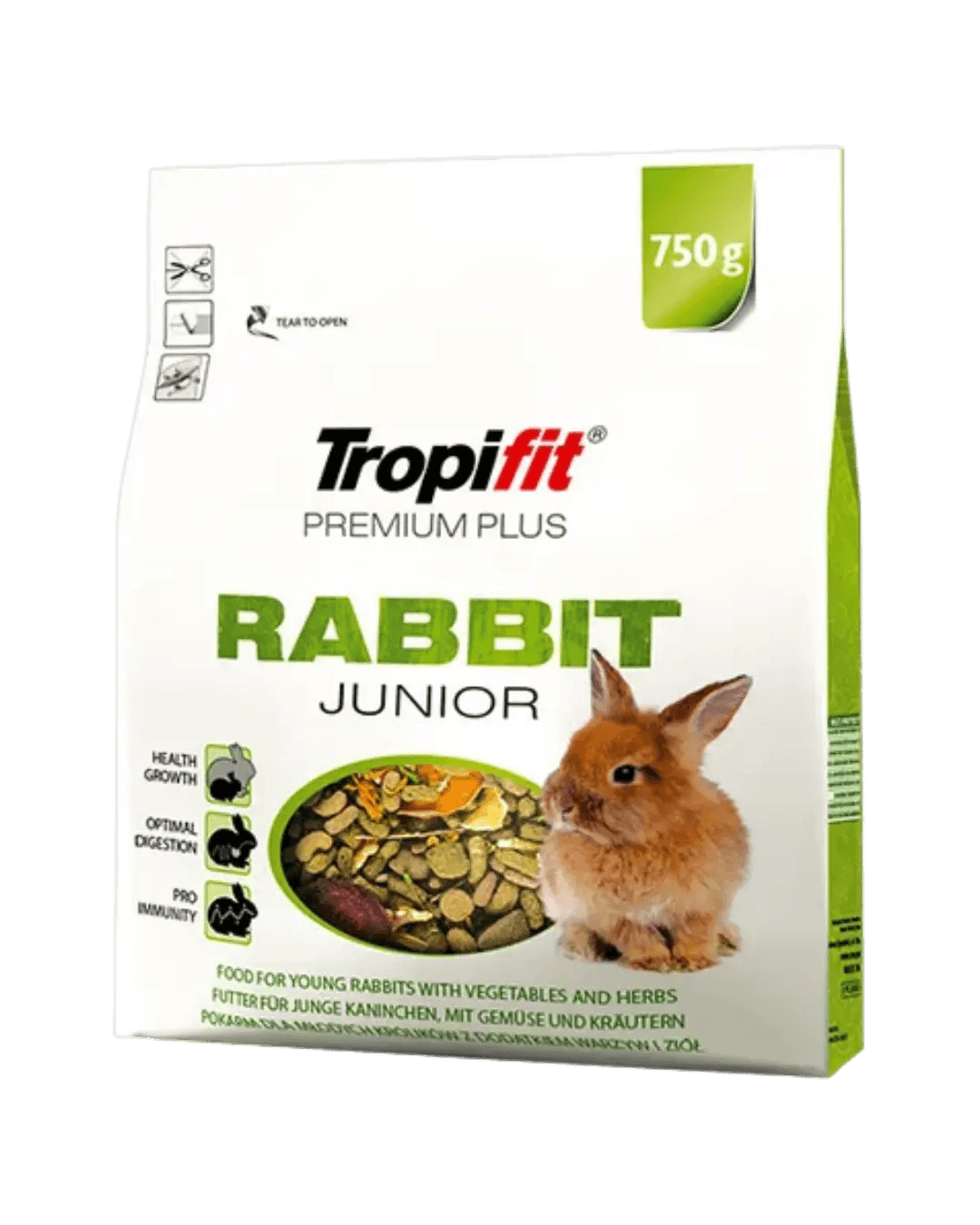 Tropifit Premium Plus Rabbit Junior 750g