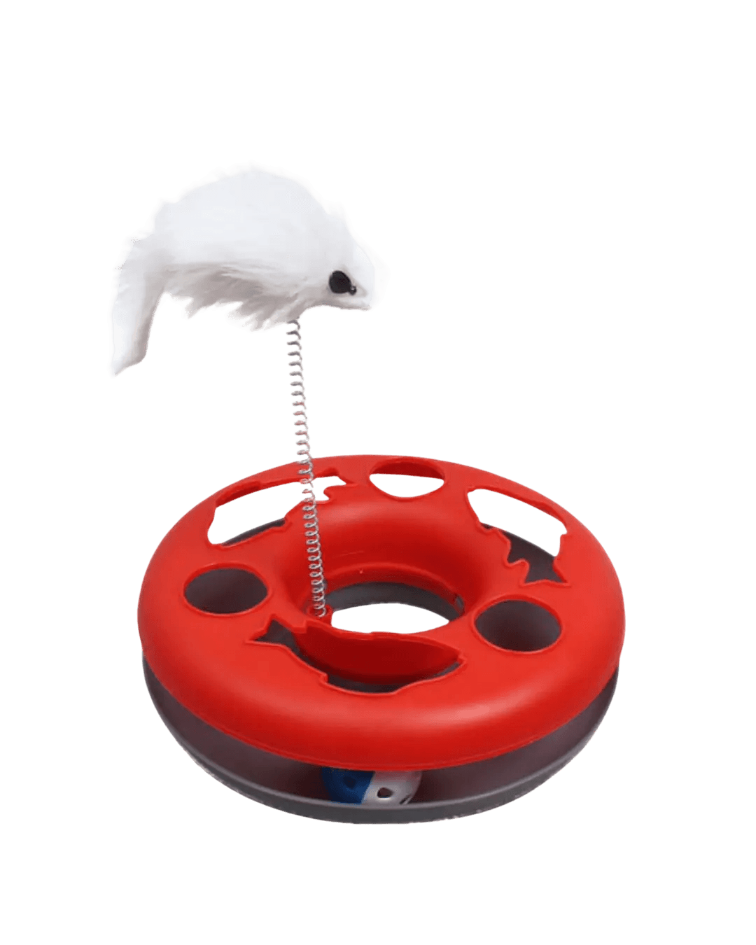 Round Cat Play with Spring Toy