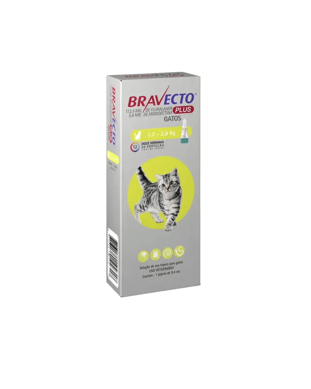 Bravecto Plus for Cat 1,2-2,8 kg